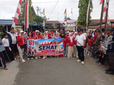Jalan sehat dan senam Bersama Memperingati HUT RI ke 81