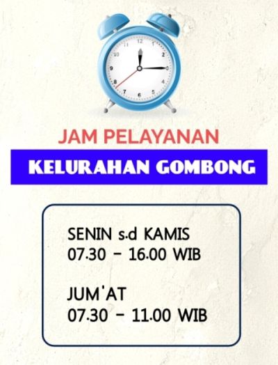Jam Pelayanan Kelurahan Gombong